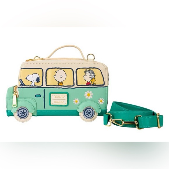 Peanuts Handbags - NWT Loundgefly Peanuts Road Trip Crossbody Bag.